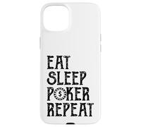 Eat Sleep Poker Repeat Vintage Chip Design Card Game Style Case for iPhone 15 Plus