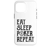 Eat Sleep Poker Repeat Vintage Chip Design Card Game Style Case for iPhone 16 Pro Max
