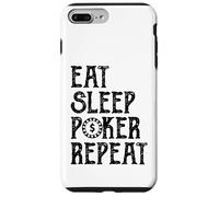 Eat Sleep Poker Repeat Vintage Chip Design Card Game Style Case for iPhone 7 Plus/8 Plus