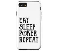 Eat Sleep Poker Repeat Vintage Chip Design Card Game Style Case for iPhone SE (2020) / 7 / 8
