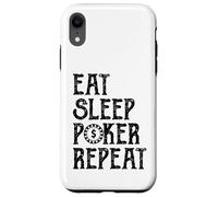 Eat Sleep Poker Repeat Vintage Chip Design Card Game Style Case for iPhone XR