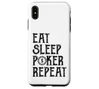 Eat Sleep Poker Repeat Vintage Chip Design Card Game Style Case for iPhone XS Max