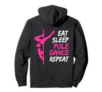 EAT SLEEP POLE DANCE REPEAT Pink Dancer Pullover Hoodie