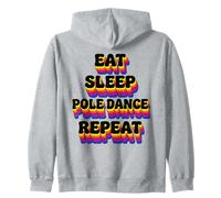 Eat Sleep Pole Dance Repeat Vintage Zip Hoodie