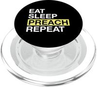 Eat Sleep Preach Repeat Religious Faith Devotee PopSockets PopGrip for MagSafe