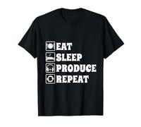 Eat Sleep Produce Repeat - DJ, Music, Beats Producer, Songs T-Shirt