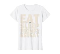 Eat Sleep Prompt Repeat AI Engineer Value Graphic T-Shirt, Women, White, S