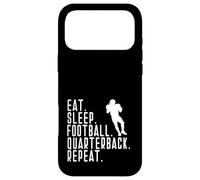 Eat Sleep Quarterback QB Player Funny Graphic Saying Repeat Case for iPhone 17 Pro Max
