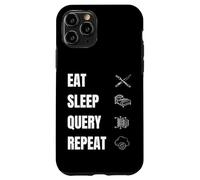 Eat Sleep Query Repeat - Funny Programmer & Database Lover Case for iPhone 11 Pro