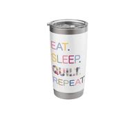 Eat Sleep Quilt Repeat Quilting Sewing Stainless Steel Insulated Tumbler