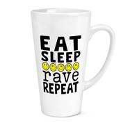 Eat Sleep Rave Repeat 17oz Large Latte Mug Cup