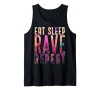 Eat Sleep Rave Repeat Colorful Party Design Tank Top