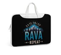 Eat Sleep Rave Repeat PU Shockproof Laptop Tote Bag | Durable Computer Bag,Office Handbag for Men Women