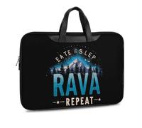 Eat Sleep Rave Repeat PU Shockproof Laptop Tote Bag | Durable Computer Bag,Office Handbag for Men Women