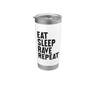 Eat Sleep Rave Repeat Stainless Steel Insulated Tumbler