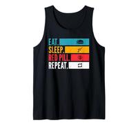 Eat Sleep Red Pill Repeat Alpha Mindset Conservative Realist Tank Top