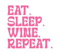eat Sleep Repeat Designs Also Vinyl Wall Stickers 67.2x70.1cm Can Modify and add Information Pink