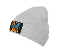 Eat Sleep Rescue Dogs Unisex Knit Hat Soft Fisherman Beanie Breathable Knit Caps for Mountaineering Camping Running
