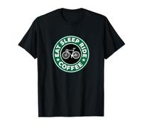 EAT Sleep Ride Coffee Road Mountain Bike Cycling Inspired T-Shirt