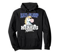 Eat Sleep Ride Horses Repeat - Horse Rider Shirt Men Pullover Hoodie