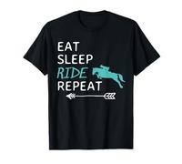 Eat Sleep Ride Horses Repeat Horseback Riding T-Shirt