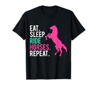 Eat Sleep Ride Horses Repeat Horseback Riding T-Shirt & Gift T-Shirt