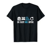 Eat Sleep Ride Repeat Coaster Enthusiast Rollercoaster Lover T-Shirt