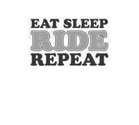 Eat Sleep Ride Repeat T-Shirt - White - L - White