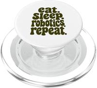 Eat Sleep Robotics Repeat Olive Retro STEM PopSockets PopGrip for MagSafe
