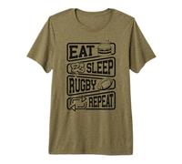 Eat Sleep Rugby Repeat Premium T-Shirt