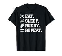Eat Sleep Rugby Repeat Rugby Player Game Day Rugby Fan Sport T-Shirt