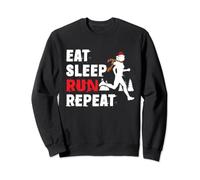 Eat Sleep Run Repeat Christmas Woman Run Gift Running Sweatshirt