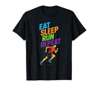 Eat Sleep Run Repeat - Funny Vintage Runner T-Shirt