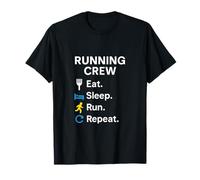 Eat. Sleep. Run. Repeat. Running Crew Neon Logo T-Shirt