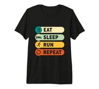 Eat Sleep Run Repeat Running Runner Boys Men Premium T-Shirt