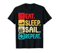 Eat Sleep Sail Sailing Sailboat Sailor Gifts for Captain Tee T-Shirt