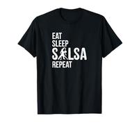 Eat Sleep Salsa Repeat funny ballroom dance tee shirt gift T-Shirt