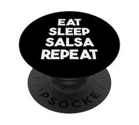 Eat Sleep Salsa Repeat - Funny Salsa Music Lover PopSockets Adhesive PopGrip