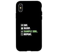 Eat Sleep Sample Soil Repeat Funny Agronomy For Agronomists Case for iPhone X/XS