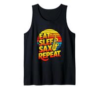 Eat Sleep Sax Repeat Saxophone Jazz Musician Tank Top