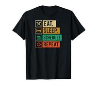 Eat Sleep Schedule Repeat Funny Social Media Manager T-Shirt