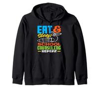 Eat Sleep School Counselor Counseling Repeat Fun Zip Hoodie