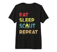 Eat Sleep Scout Repeat | Scouting Vintage Gift Premium T-Shirt