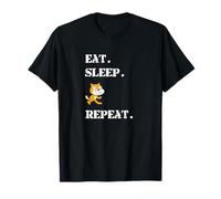 Eat Sleep Scratch Repeat Official Mascot Logo T-Shirt T-Shirt