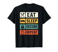 Eat Sleep Secure Repeat Cybersecurity IT Security Analyst T-Shirt
