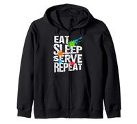 Eat Sleep Serve Repeat Proud Military Life Discipline Zip Hoodie