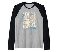 Eat Sleep Shimmy Repeat Belly Dance Joy Raglan Baseball Tee
