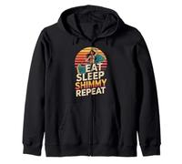 Eat Sleep Shimmy Repeat Belly Dance Joy Zip Hoodie