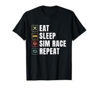 Eat Sleep Sim Race Repeat Sim Racer T-Shirt