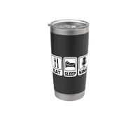 Eat Sleep Sing Funny Singer Music Quote Stainless Steel Insulated Tumbler